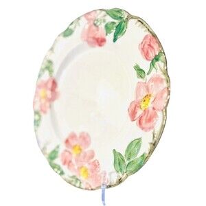 Franciscan Desert Rose 9.5” Luncheon Plate Pink Floral Earthenware USA Vintage